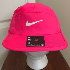 Nike Fly  Dri-FIT Unstructured Swoosh Running Cap Hat M/L Hyper Pink FB5624-645